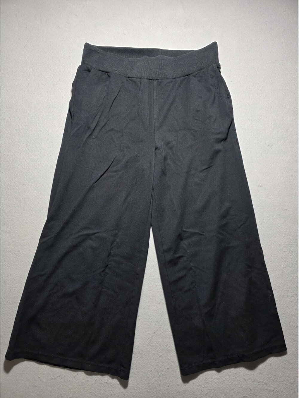 Lauren Ralph Lauren Black Wide Leg Cropped Pants Size M Comfortable Athletic Fit